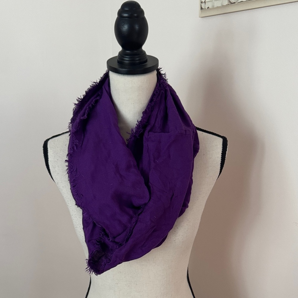 Vibrant Coral and Purple Women's Scarf - Picture 2 of 4